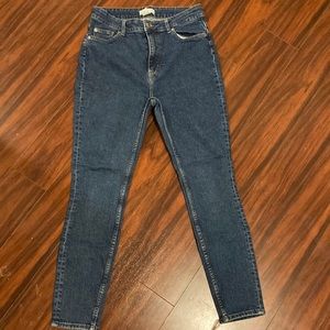 H&M skinny high jeans size 12 dark blue